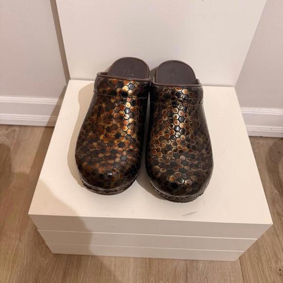 Sanita Danish Clogs Women's 37 Nurse Metallic Backless‎ Mosaic - Picture 2 of 6